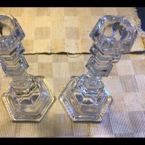 Tiffany & Co. Lead Crystal Candle Stick Holders Perfect Condition